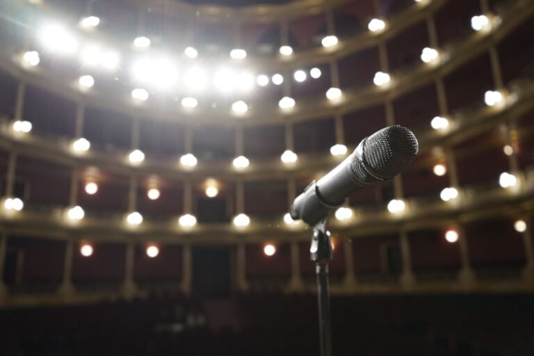 AI speech coach helping a professional improve public speaking and communication skills